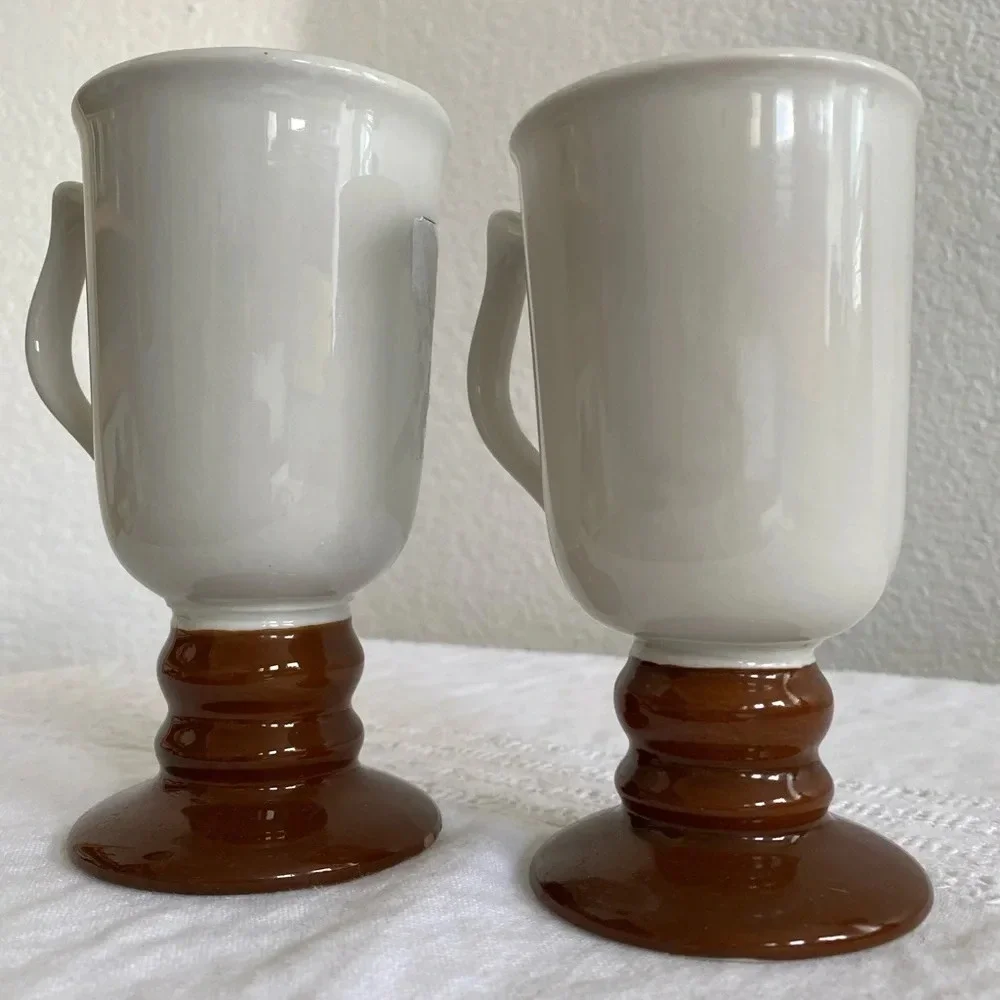 Vintage 1970's 3 Ceramic Irish Coffee Mugs Made in the USA by HALL 1273